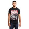 Marvel Camiseta cómica de héroes para hombre