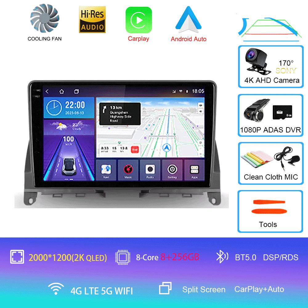 Android 14 For Mercedes Benz C Class 3 W204 S204 2006 - 2011 Car Radio Multimedia Video Player Navigation Stereo GPS No 2din 2 D