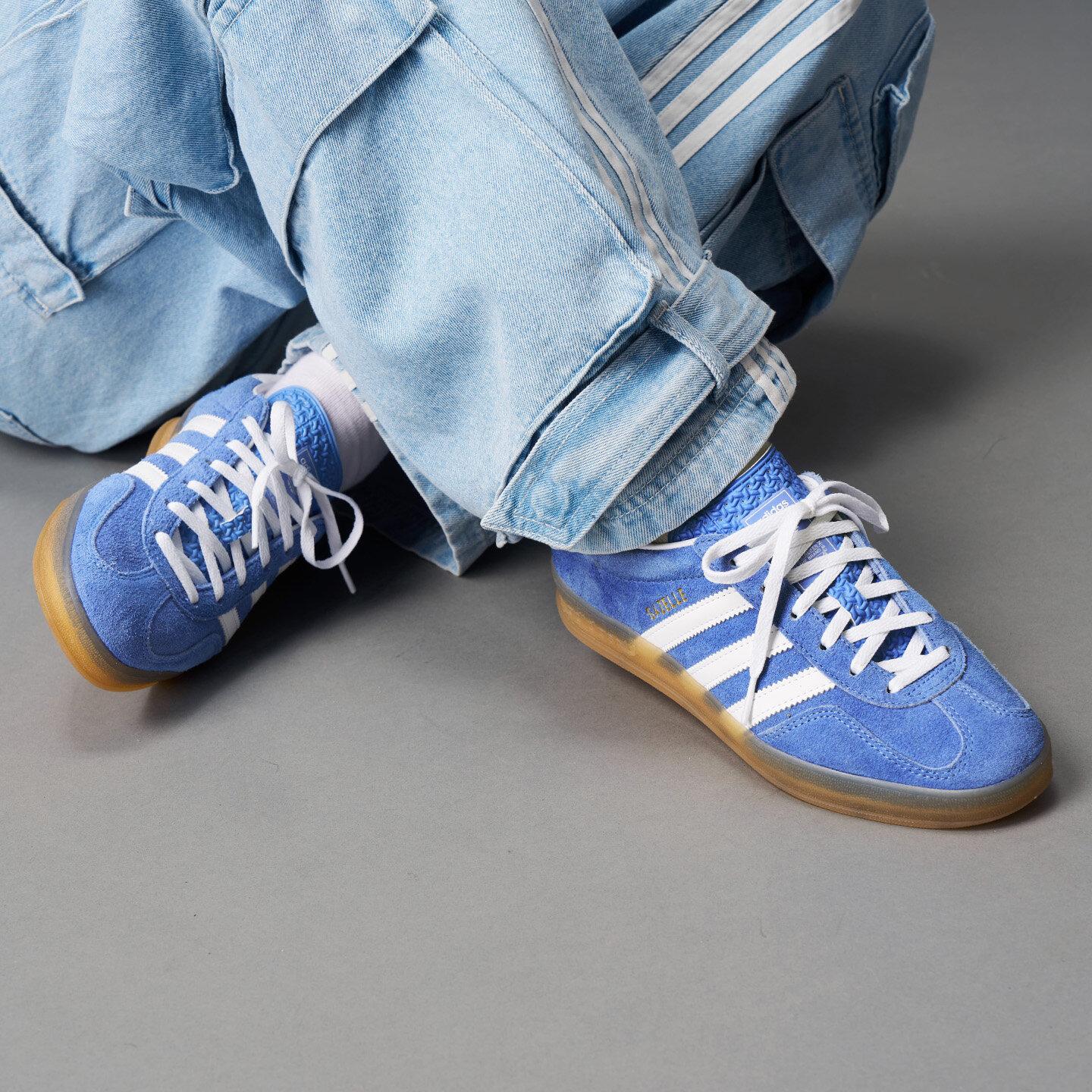 adidas Gazelle Indoor Blue Fusion Gum (Women s) 36.5