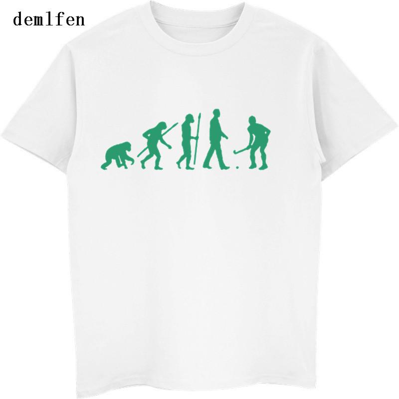 

Brand Casual Mens Tshirt Evolution Field Hockeyer TShirt Men 100 Cotton Short Sleeve Male Tops Tee Fashion ONeck T Shirt S