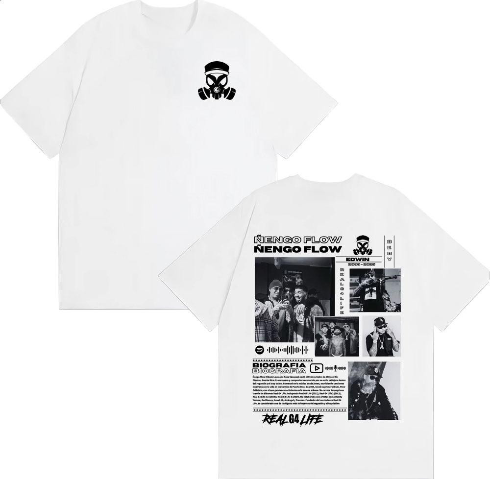 Rapper Nengo Flow Real G4 Life 2026 Tour T Shirts Men Women Fashion Vintage Short Sleeve Top Casual Cotton Springsummer T Shirt