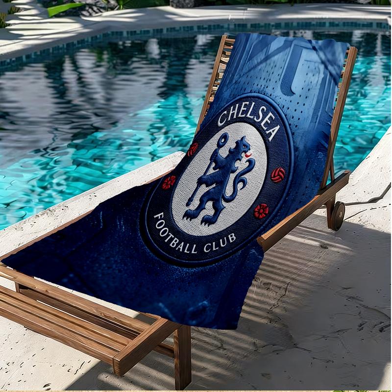 Chelsea F.C Print Beach Towel, Versatile Lightweight Absorbent Beach Towel for Pool Surf Yoga Bathroom, Perfect Birthday Holiday Gift