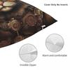 Graffiti Steampunk Katze Quadratische Kissenhülle Polyester Leinen Samt Kreativ Reißverschluss Dekoration Wurfkissenhülle Sofakissenbezug