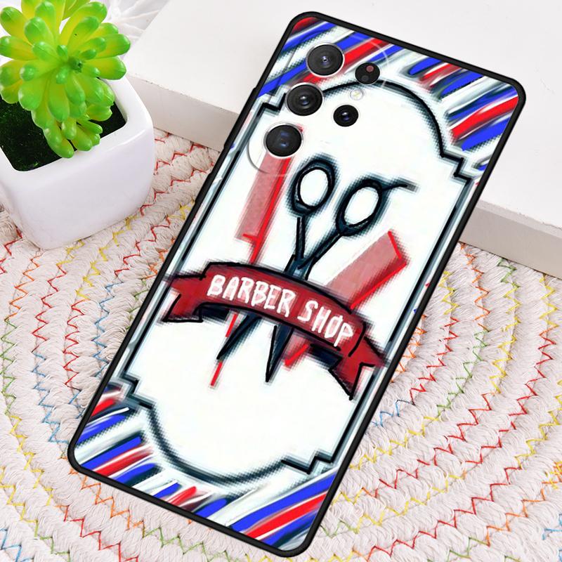 Barber Shop Hair Stylist soft Phone Case for Samsung Galaxy note 10 pro S26 Ultra S23 S24 FE S25 S21 S22 PLUS shockproof Cove