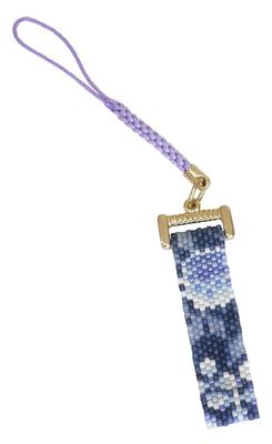 HOBBIX Bead Kit Pattern Yuzen Style Indigo Dyed Yukata Ground Netsuke Hydrangea Kyoto/Nishijin PB-122