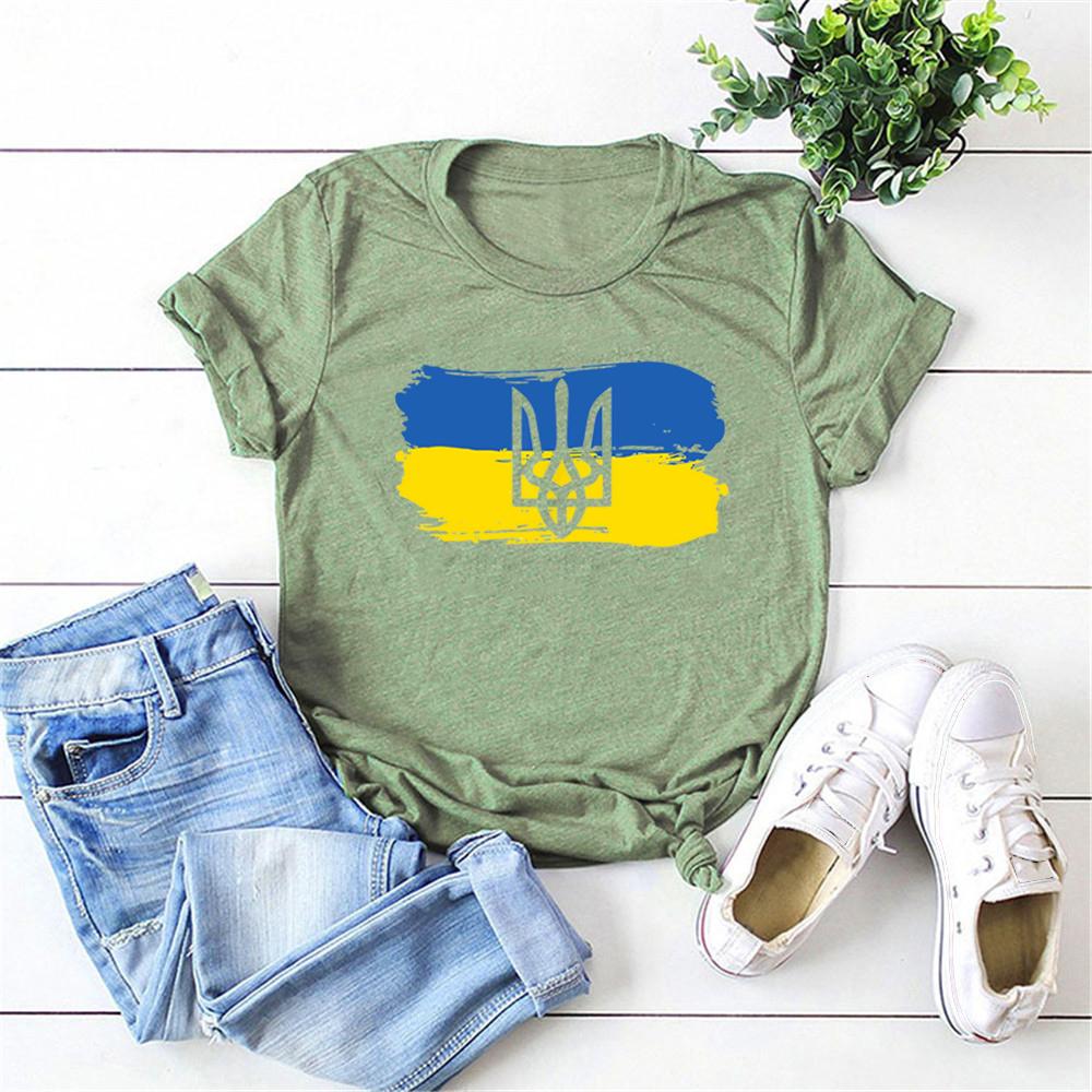 Ukraine Tshirts Ukrainian Flag T Shirt Unisex Women T Shirts Ukraine Trident Tee Women Clothes Short Sleeve Streetwear Tops Tshirt