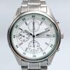 SEIKO Chronograph 7T92 White Dial Watch [New Battery] Men's