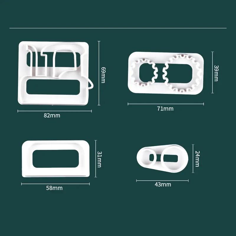 

Clouds crown Cake Mold, Sugarcraft Moulds, 4Pcs Car Transportation Fondant cake decorating tool, Cookie Cutter, Decorating Tools
