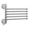 180° Rotating Towel Rack 3/4/5 Bars Toilet Towel Rod New Clothes Hanger