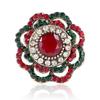 Bohemian Retro Open Ring with Hollow Flower Design