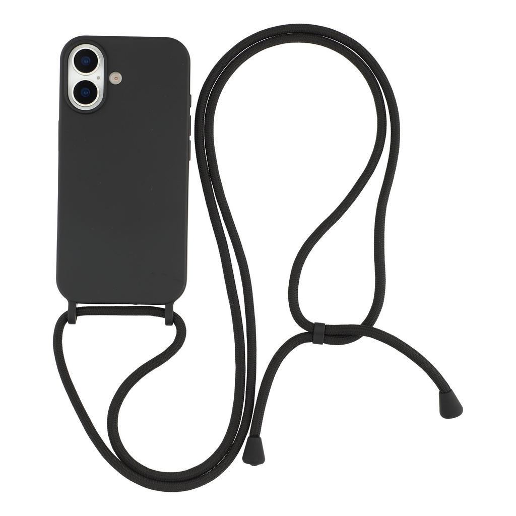 Für iPhone 17 Hülle Flüssigsilikon Schutzhülle mit Umhängeband