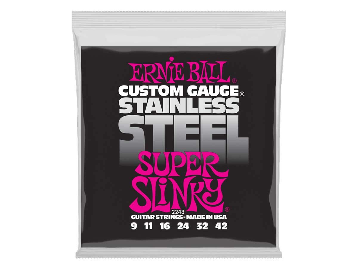 

Струны для электрогитары ERNIE BALL 2248 STAINLESS SUPER SLINKY из нержавеющей стали Super Slinky [подлинный продукт] (09-42)