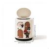 Retro Trash Can, LargeCapacity Waste Bin, Decorative Accent for Living Room, Bedroom, Kitchen Lid