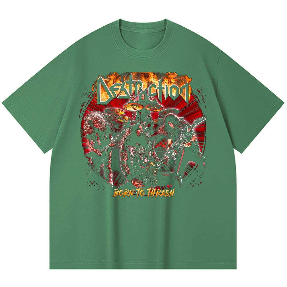 230 Gsm 100% Cotton Heavy Metal T-Shirt Rock Band Popular Music Print Unisex Heavy Cotton T Shirt