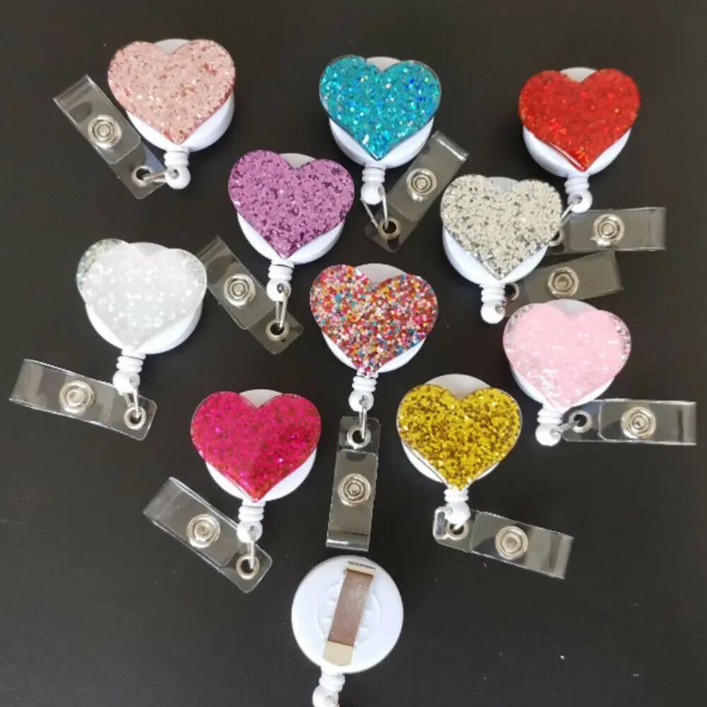 Office Supplies Nurse Doctor Work Card Business Card Work Card Holder Clip Name Tag Holder Badge Holder Clip Heart Badge Holder