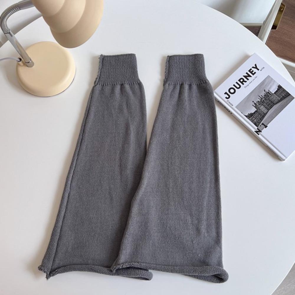 

Вязаные длинные носки однотонные гетры новые гетры от детских до взрослых серый