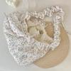 Polyester Lace Floral Shoulder Bag With Ruffled Straps And Bow For Daily Use