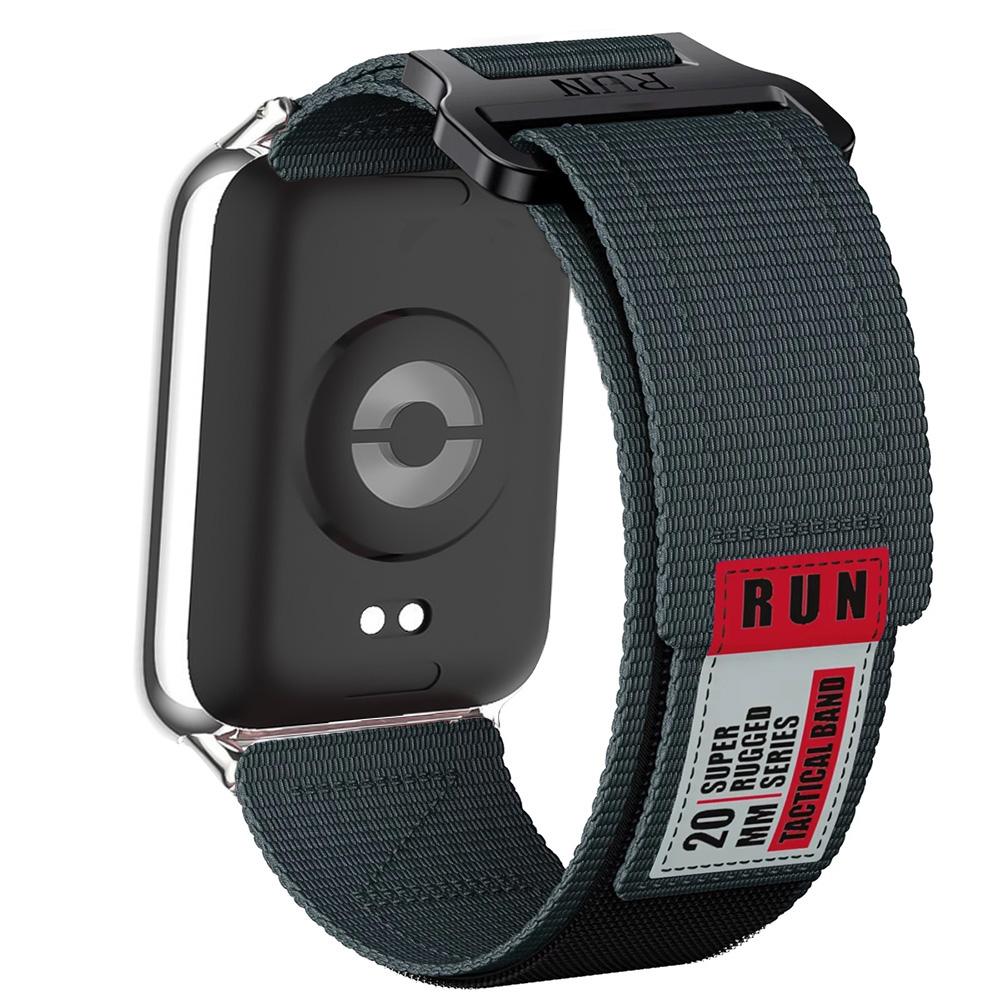 Tactical Nylon Strap for Xiaomi Redmi Watch 6/5/4 Sport Band for Miband 9/8 Pro Elastic Breathable Replacement Bracelet