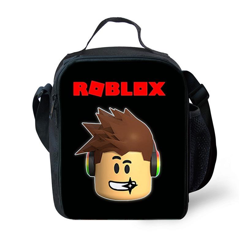 Lunch Bag Rob Lesi Elementary and Secondary School Meal Bag Oxford Cloth Shoulder Bag Anime Cartoon Satchel