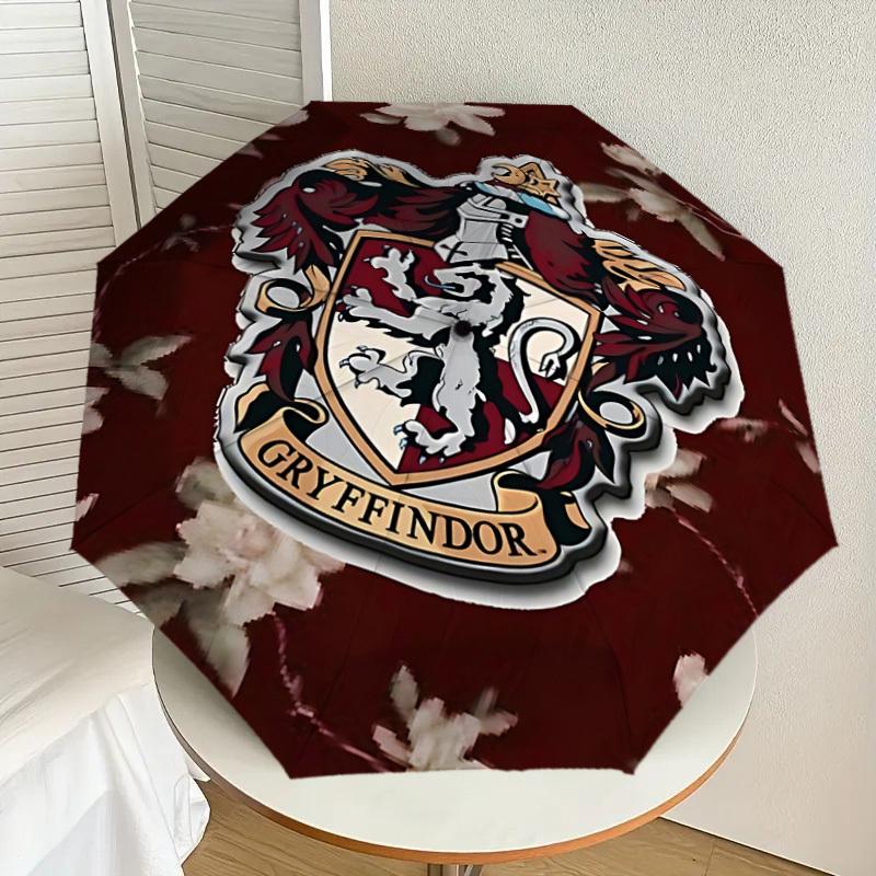 1PC Warner Gryffindor Coat of Arms Umbrella-8-Rib Reinforced, Automatic Open, Lightweight & Durable-A54