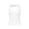 VEROMODA Women's Backless Beaded Ribbed Racerback Tank Top