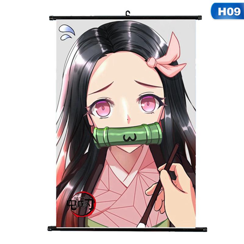 Kimetsu no Yaiba Demon Slayer HD Canvas Print Wall Poster Scroll Room Decor
