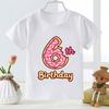 Cute Doughnut Number Print Cartoon Girls Clothes 1 2 3 4 5 6 7 8 9 Years Happy Birthday Summer Kids T Shirt Baby Boys T-Shirts