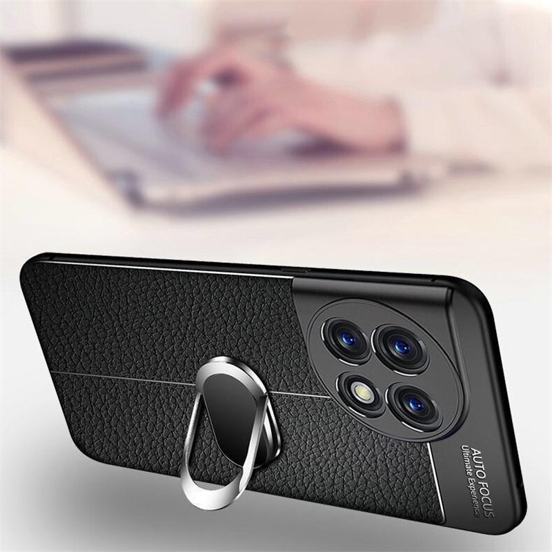 Magnetische Hülle für Oneplus 11 11R Ace 2 Pro 5G Halterungsring Handyhülle für One Plus ACE2 11 TPU Weiches Leder Stoßfester Bumper