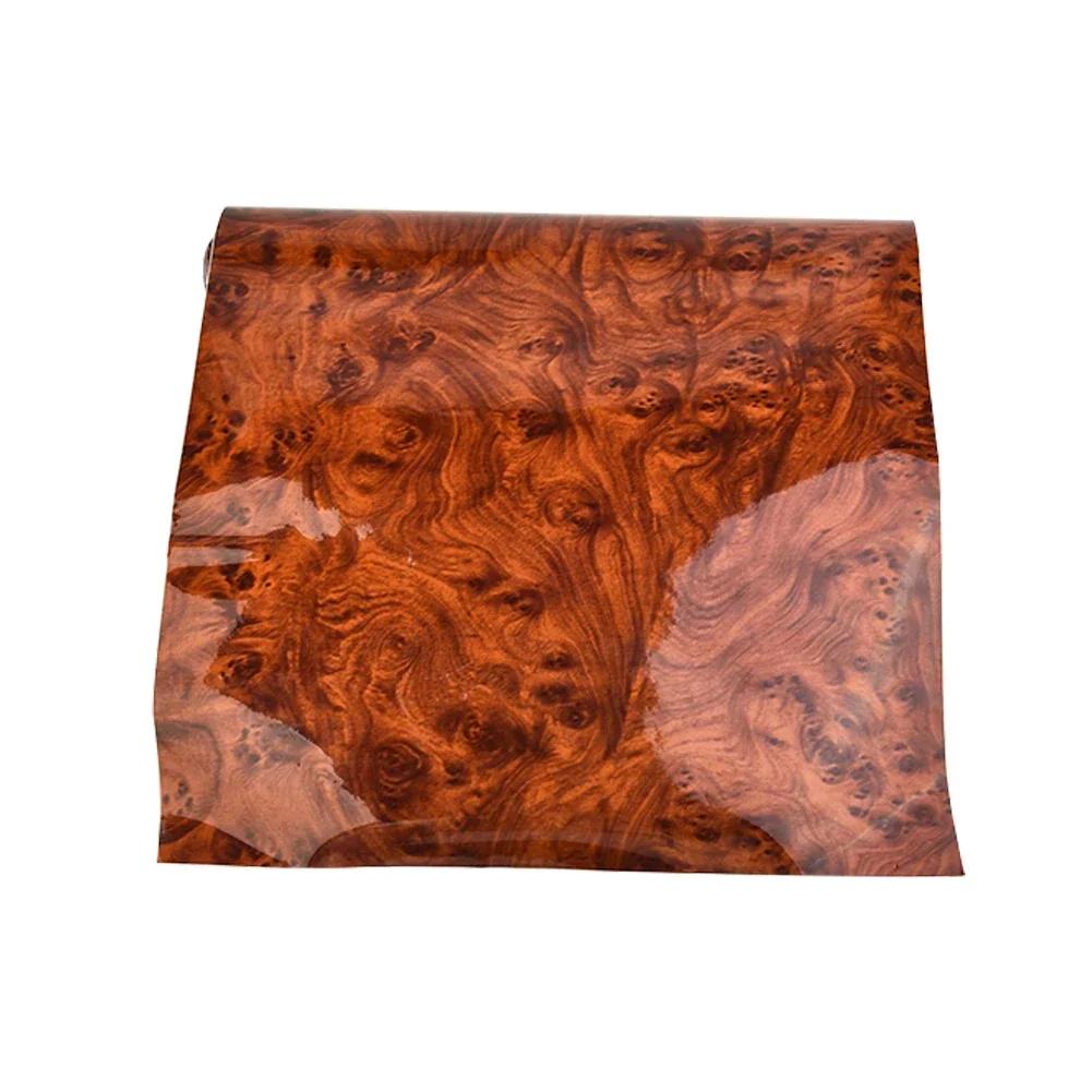 Vinilo Adhesivo de Madera de Alto Brillo para Envoltura de Coches, Adhesivo para Interior, Burbujas, Autoadhesivo, Textura de Grano de Madera, Película Decorativa