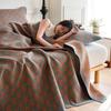 All-Cotton Yarn-Dyed Jacquard Gauze Blanket - Soft, Skin-Friendly Four-Season Bedspread
