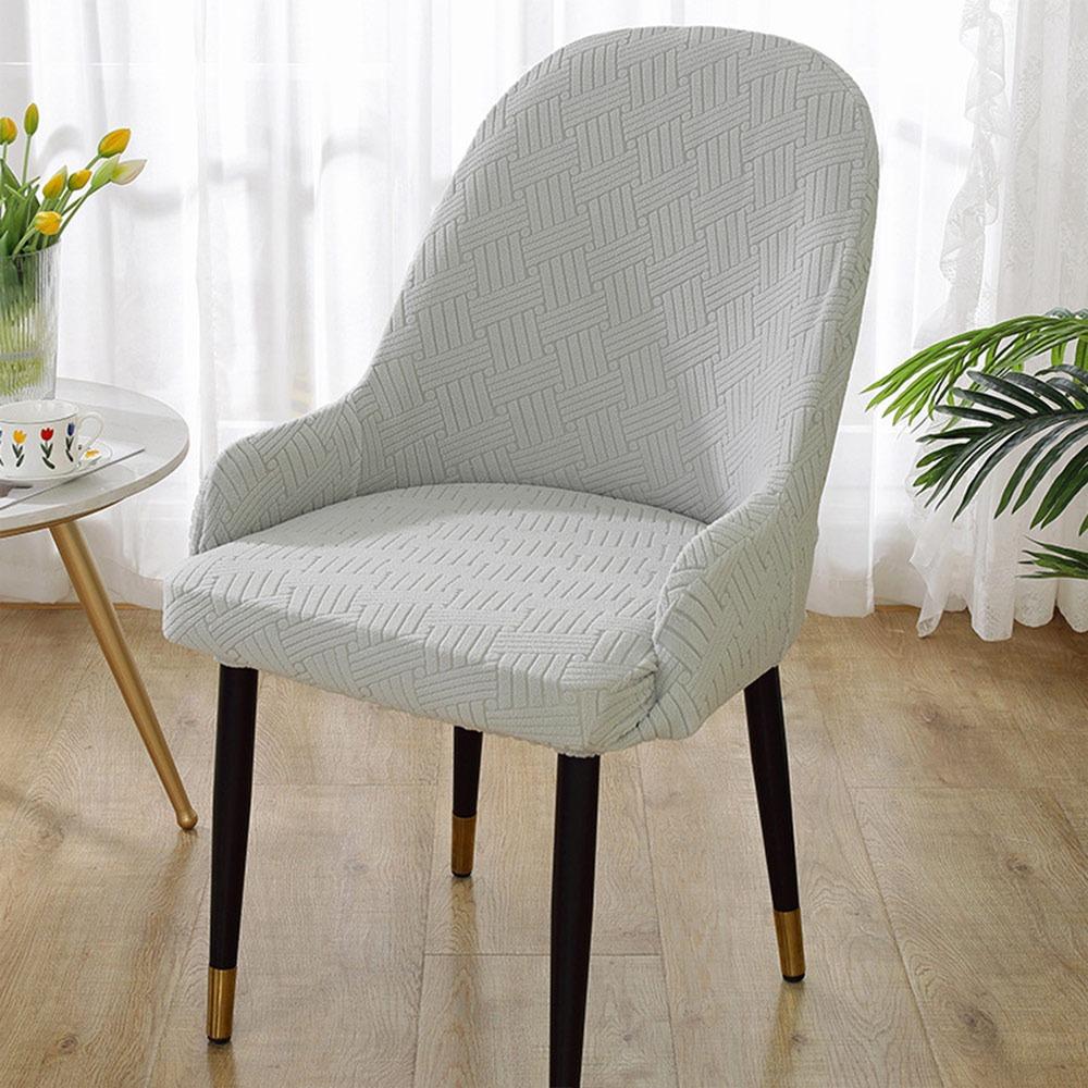 Anti-slip Integrated Seat Cover Curved Backrest Protector Dining Chair Cover  for Home Decoration