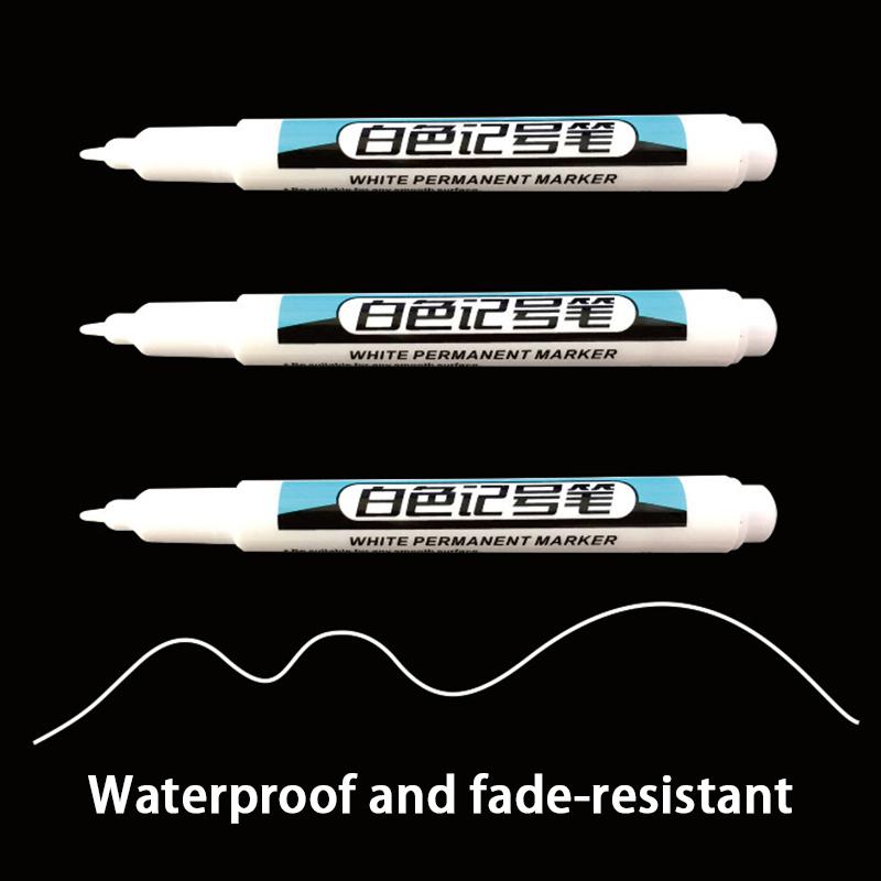 1PC Long Needle Marker Pen Waterproof Durable White Dash Pen for Woodworking Tile Screw Precise Marking Projects