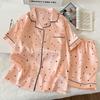 Französischer Leichter Luxus Einfach Ins-Stil Eis Seide Kühl Pyjama Damen Sommer Kurzarm Set Loungewear