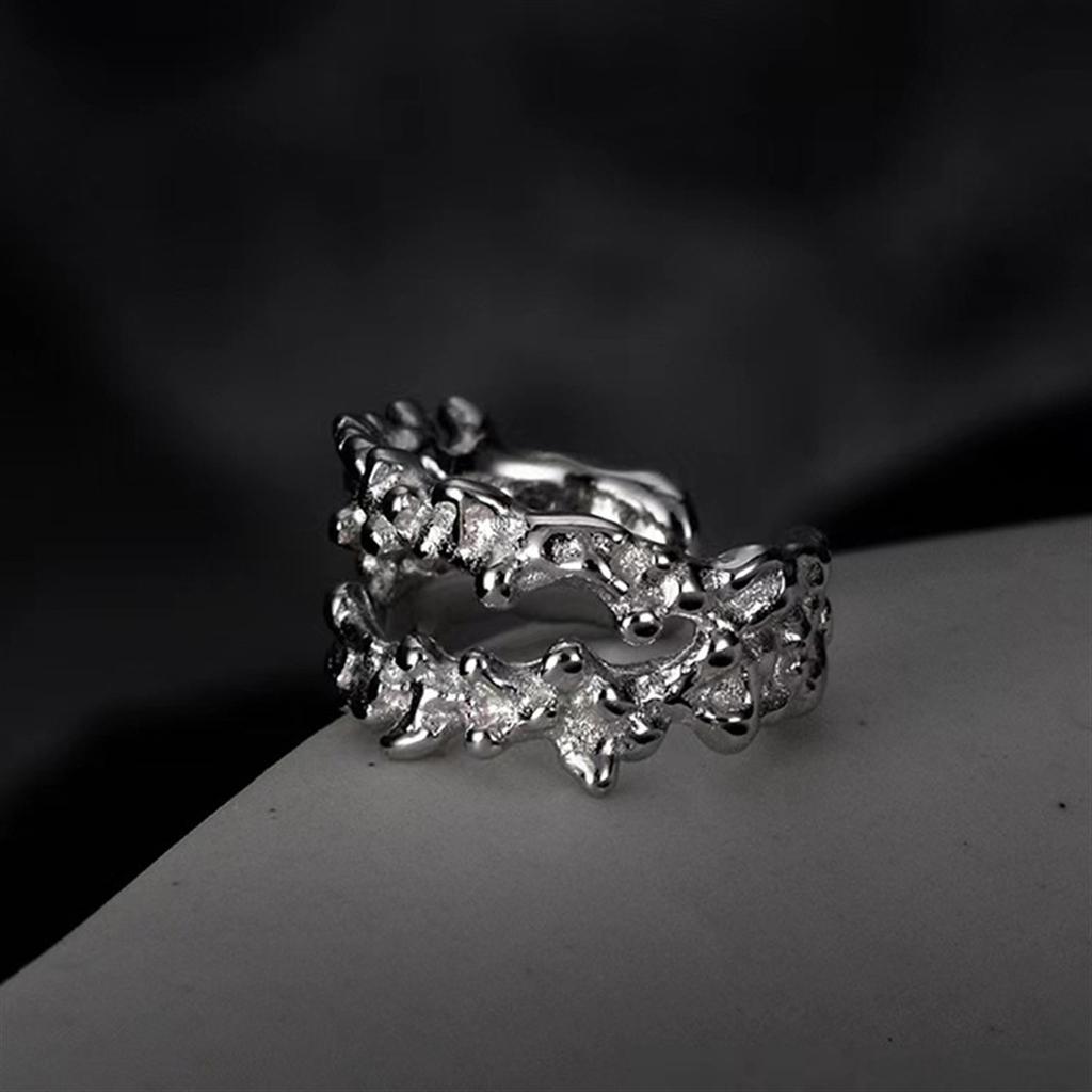 S925 sterling silver cold wind ear clips without earrings ins niche temperament ear bone clips ear jewelry