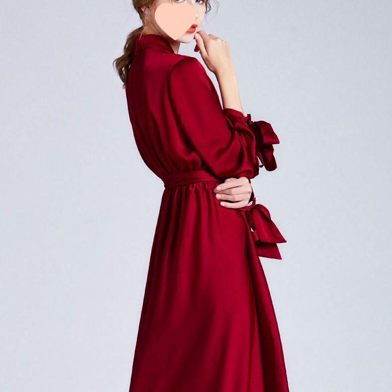 

Золотой бархатный свадебный халат - Длинная французская ночная рубашка для невесты и подружки невесты, Идеально подходит для осени/зимы L