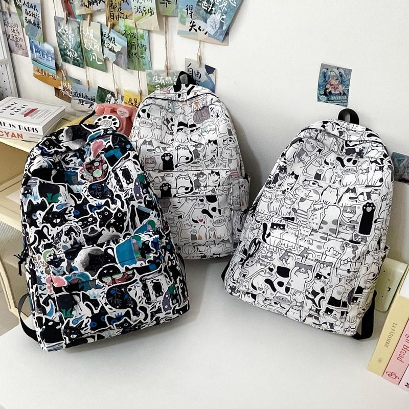 Damski Plecak Graffiti Plecak Szkolny dla Ucznia Męski Plecak z Nadrukiem