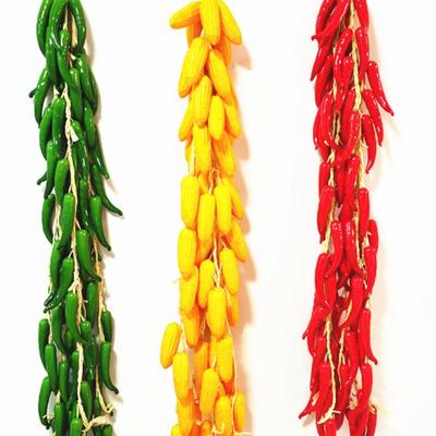 Extended Vegetable Skewers & Barbecue Decor: Faux Corn & Chili for Farmhouse or Kindergarten Themes