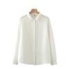 Pure Cotton Pointed Collar Long Sleeve Double Gauze Women's Shirt - Versatile Spring/Autumn Style
