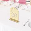 20Pcs Gold Acrylic Tabletop Numbers 1-20 Holders W/ Stands, Elegant Mirror Wedding Table Signs Decor for Reception, Party, Event