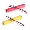 Portable Slim Anti-blue Light Reading Glasses Women Men Mini Presbyopia Eyeglasses Small Computer Magnifying Eyewear with Case