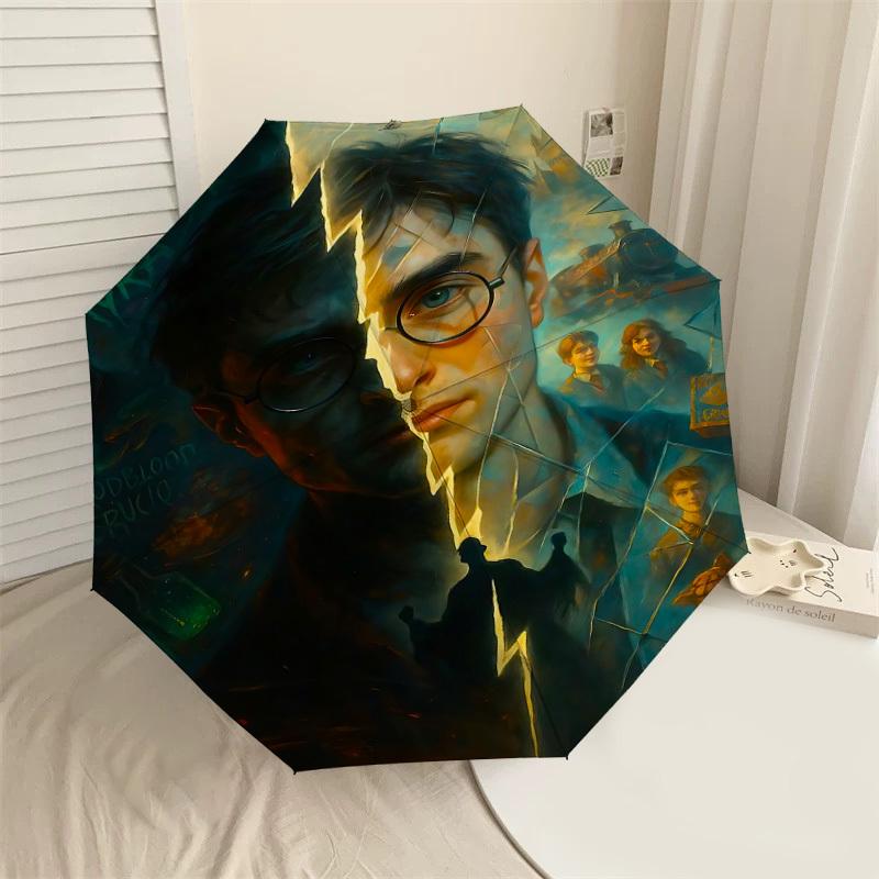 1PC Warner Harry Potter Umbrella-8-Rib Reinforced, Automatic Open, Lightweight & Durable-A38