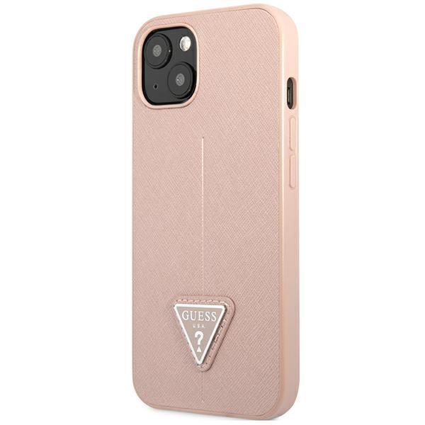 Guess Guhcp14Mpsatlp Iphone 14 Plus / 15 Plus 6.7 Różowy/Pink Hardcase Saffianotriangle Logo