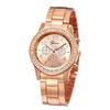 Elegant Ladies Quartz Watch Rose Gold Stainless Steel Band Women Wristwatch Relógio Luxury Diamonds Rhinestone Watch Women
