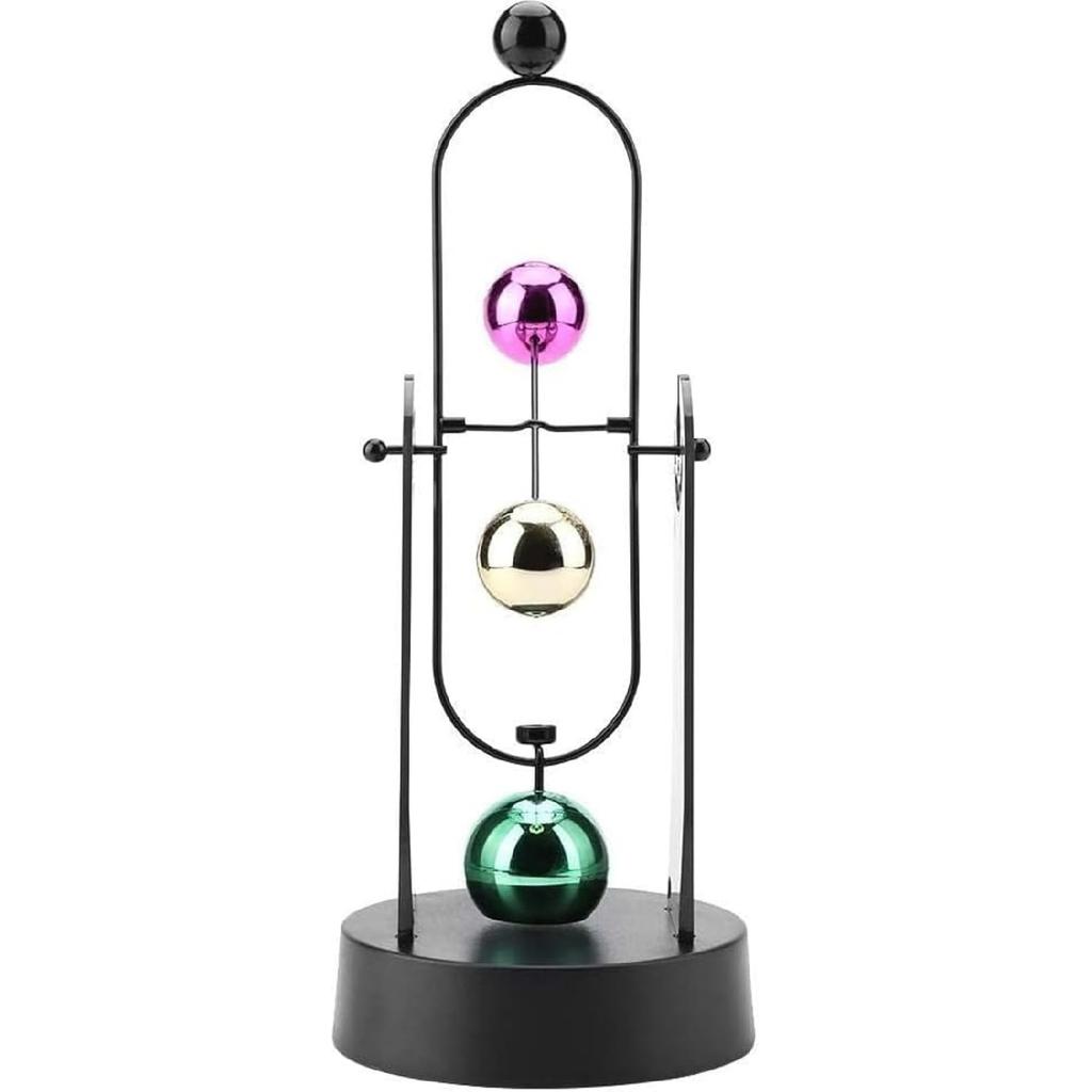 ZJchao Perpetual Motion Machine, Electronic Swinging Model, Art Craft Decoration Perpetual Motion Swing Balance Balls Office Desk Science Ornament