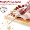 Meat Injector, 1-oz Plastic BBQ Marinade Injector Kit, Turkey Injector Syringe (3 Stainless Steel Meat Needles +3 Replacement O Rings + 1 Cleaning