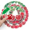 50 Cherry Doodle Cartoon Fruit Stickers - Waterproof DIY for Phone Cases & Suitcases