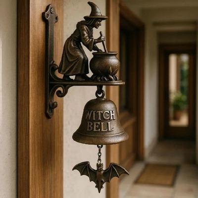 Motion Sensorings Metal Brooms Witches Doorbell Magics Potions Sound Light Halloween Party Decoration