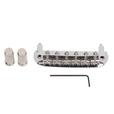 Ponte per Chitarra Elettrica 6 Corde Cordiera Accessorio Strumento in Metallo per JazzmasterArgento