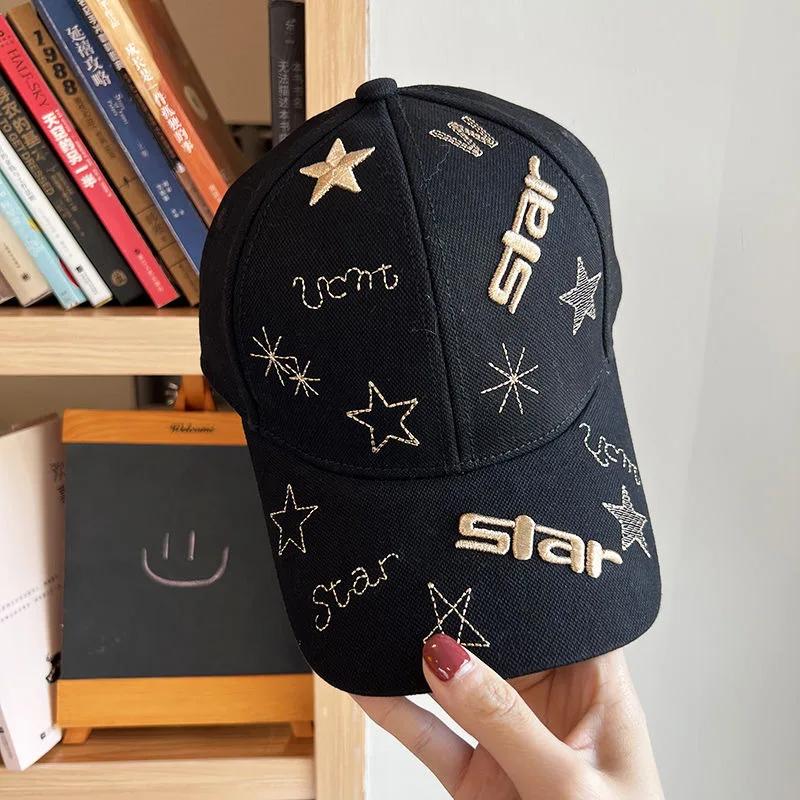 

2025 New K-Fashion Unisex Hard Top Baseball Cap | Slimming Fit Casual Sun Hat for Spring Summer 54-58cm чорний