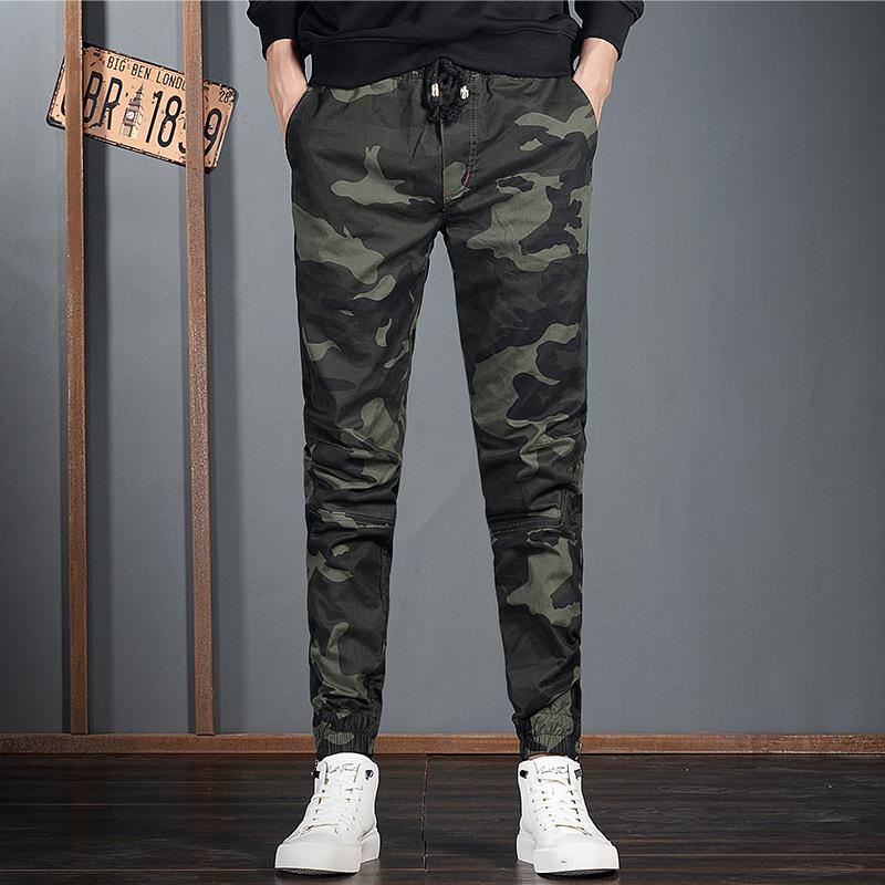 Și noi Pantaloni de lucru pentru bărbați Camo Pantaloni lungi casual Pantaloni sport largi cu talie medie Îmbrăcăminte bărbătească la modă
